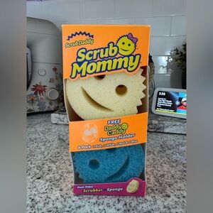 Scrub Mommy Smiley Sponge Set - Yellow & Blue